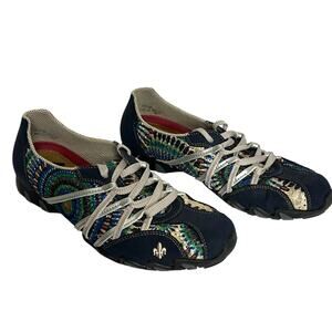 Rieker Estelle Low Top Sneaker Blue Shoe Size 9.5